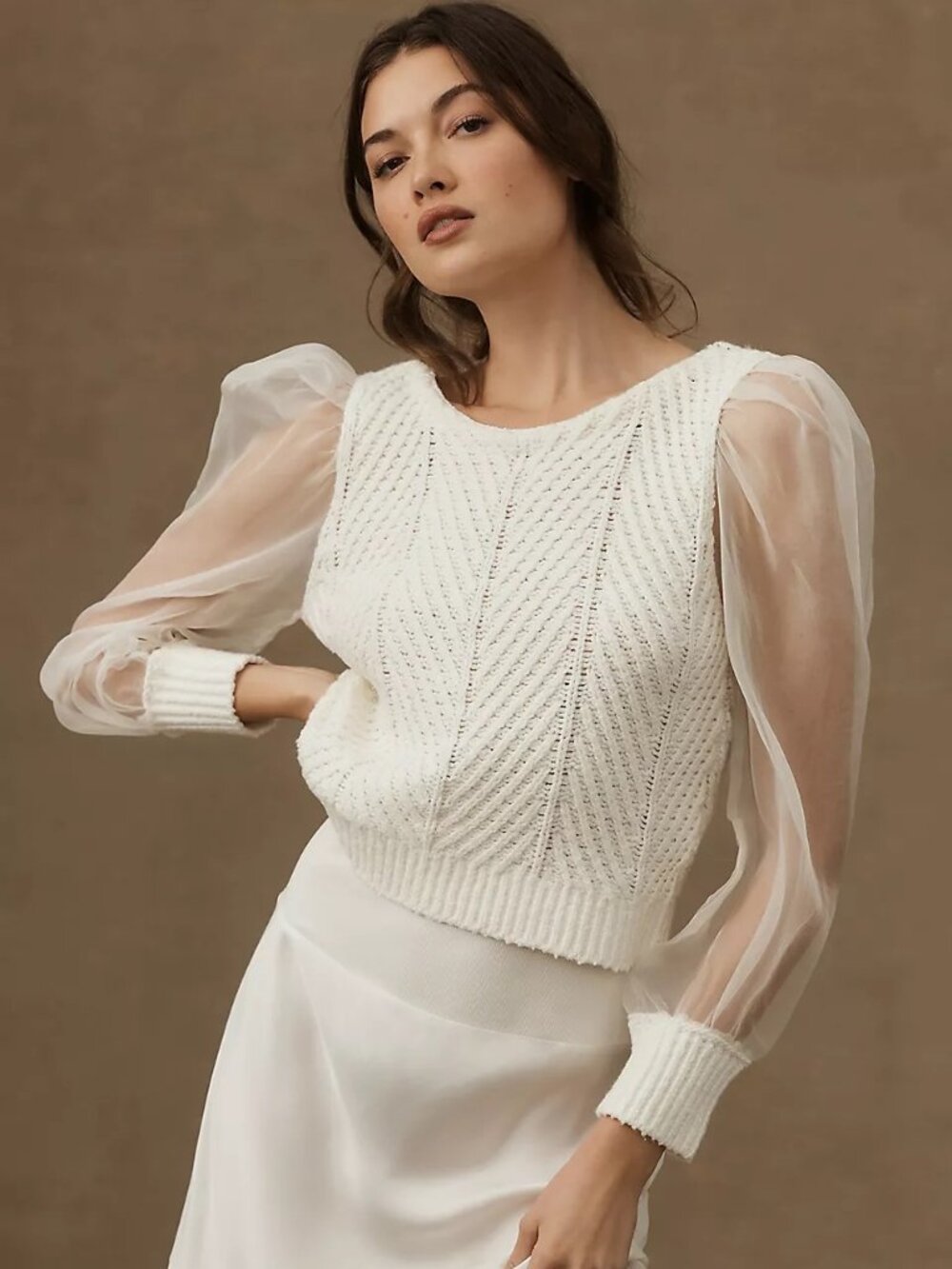 EUC Anthropologie Maeve Cable Twofer Sweater Vest, Size XL